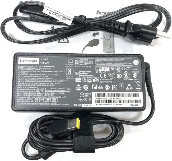 Lenovo 135 WATT  20V 6.7A Slim Tip AC Adapter  ADL135NLC3A 45N0367 PA-1131-72 45N0368 45N0502