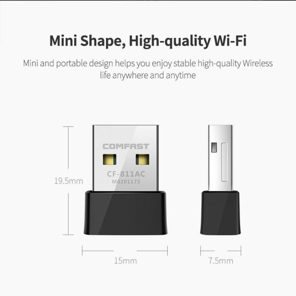 Comfast 650Mbps Dual Band 2.4G/5GHz Wireless USB Adapter - Image 3