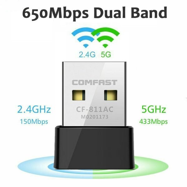 Comfast 650Mbps Dual Band 2.4G/5GHz Wireless USB Adapter