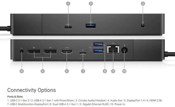 Dell  WD19 – Docking Station – USB-C – HDMI, 2 x DP, USB-C  OPEN BOX - Image 3